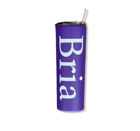 20 oz Purple Stainless Steel Insulated Skinny Tumbler